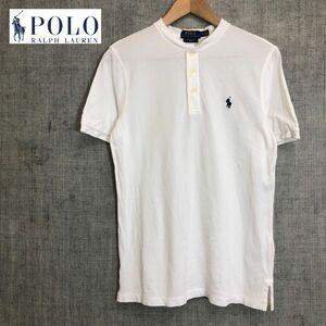 G170-F-N◆ POLO RALPH LAUREN ポロラルフローレン ヘンリーネック半袖Tシャツカットソー ◆ sizeXS コットン100 ホワイト 古着 春夏