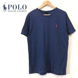 G156-F-N◆ old ◆ POLO RALPH LAUREN ポロラルフローレン 半袖Tシャツ カットソー ◆ sizeS コットン100 ネイビー 古着 メンズ 春夏