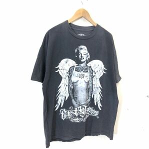 A2663-F-N◆ old ◆ USA製 ◆ one eight seven ワンエイトセブン 半袖Tシャツ カットソー ◆ sizeXL コットン ブラック 古着 メンズ 春夏の画像5