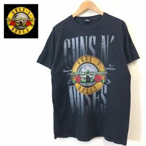 A2655-F-N◆ GUNS N' ROSES ガンズアンドローゼズ 半袖バンドTシャツ カットソー ◆ sizeL コットン100 ブラック 古着 メンズ 春夏