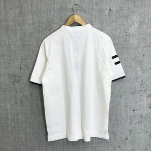 G198-G◆TOMMY HILFIGER トミーヒルフィガー Tシャツ◆新品タグ sizeXL 綿100% ホワイト 無地 メンズ トップス 半袖 ワッペン ポロ ボタンの画像4