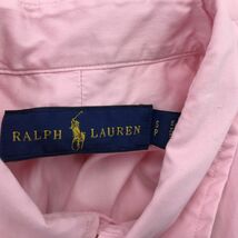 G771-N◆ Ralph Lauren ラルフローレン 半袖シャツ BD ボタンダウン トップス ◆ sizeS ピンク系 コットン100 メンズ 古着_画像8