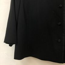 G957-G-N◆美品◆soir benir ソワールベニール ジャケット◆size17 ブラック 無地 レディース アウター 長袖 肩パッド フォーマル 喪服 黒_画像3