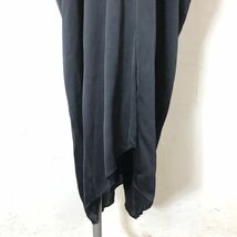 G1005-O◆良品◆ ZARA ザラ ロングワンピース Vネック 半袖 とろみ◆sizeM ブラック 黒_画像4