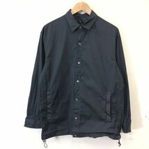 G832-F◆ UNIQLO+J ユニクロプラスジェイ ジルサンダー オーバーサイズシャツブルゾン ◆ sizeM コットン ポリウレタン ブラック 古着_画像2