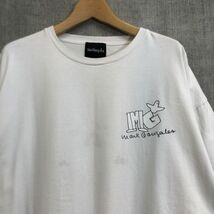 G660-F◆ Mark Gonzales マークゴンザレス 半袖Tシャツ カットソー ロゴプリント ◆ sizeL コットン100 ホワイト 古着 メンズ 春夏_画像4