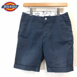 G394-F◆ Dickies ナノユニバース ディッキーズ別注 ハーフチノパンツ ボトムス ◆ sizeS ポリエステル コットン ネイビー 古着 メンズ