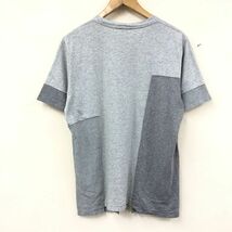 G457-J◆DIESEL ディーゼル 切替半袖Tシャツ◆S グレー メンズ レディース トップス カットソー コットン 綿 プルオーバー 個性派 春夏秋_画像4