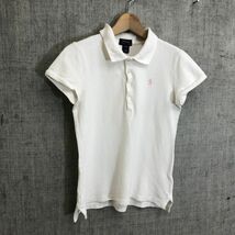 G1102-F◆ POLO RALPH LAUREN ポロラルフローレン 半袖ポロシャツ カットソー ◆ sizeL コットン ポリウレタン ホワイト 古着 レディース_画像5