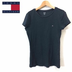 G1438-F◆ TOMMY HILFIGER トミーヒルフィガー 半袖Tシャツ カットソー トップス ◆ sizeM コットン100 ブラック 古着 春夏