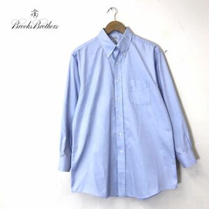 G1473-N◆ BrooksBrothers ブルックスブラザーズ 長袖シャツ BD ボタンダウン トップス◆ size16 ブルー 青 コットン100