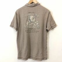 G1214-F-N◆ POLO JEANS ポロジーンズ ラルフローレン 半袖ポロシャツ ロゴ ◆ sizeL コットン100 ブラウン 古着 メンズ 春夏_画像6