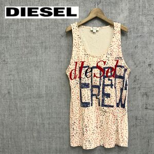 G2100-R-S◆DIESEL ディーゼル タンクトップ◆サイズS レディース 婦人 トップス 春夏 ドット 綿100% コットン インナー 重ね着 丈長め