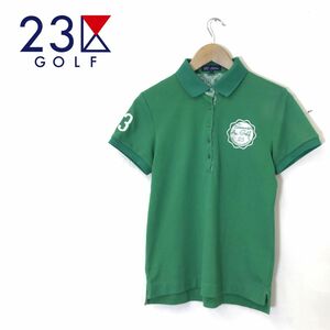 G1673-U*23 район GOLFnijuu thank Golf рубашка-поло короткий рукав пуховка рукав ala Beth k узор Golf одежда спортивный *size2 зеленый хлопок 