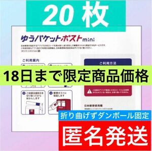 18日まで価格★ ゆうパケットポストmini 専用　封筒　20枚