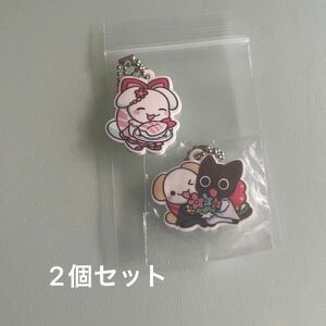 未使用　くら寿司　びっくらポン景品　すしペット ラバーアクセサリー　しゃりわんこ&ぐんかんにゃんこ　えび カプセル ガチャ　非売品