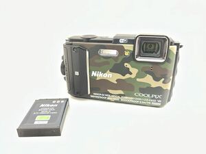 ★美品★ Nikon COOLPIX AW130 迷彩柄 迷彩色 ミリタリー ニコン デジカメ コンデジ コンパクトデジタルカメラ シャッター確認済 #101