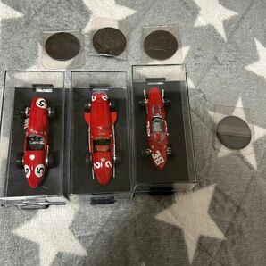 美品 F-1 フェラーリ 模型 3個セット&フェラーリの記念コイン4枚セット パーフェクトファイル モデリング1-20000