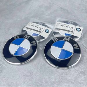 BMWエンブレム BMW カーボン ボンネットエンブレム82mm 2点セットの画像3