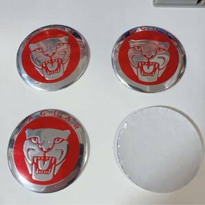 ジャガー センターキャップ シール　56mm アルミ製　4枚JAGUAR JAGUAR用 センターキャップシール