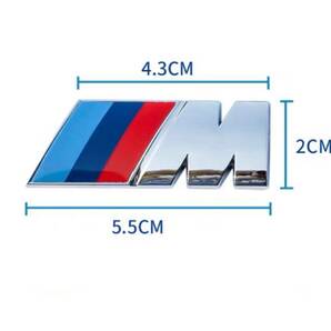 BMW Mスポーツ リアエンブレム　フェンダーエンブレム 立体エンブレム M-Sports ステッカー　シルバー　55mm20mm