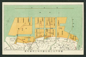 《東京灣埋立地平面圖：戦前絵葉書》KW: 古地図　歴史　写真　資料　