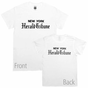 [Mサイズ]ゴダール映画 勝手にしやがれ ジーン・セバーグ Herald Tribune 両面プリント 復刻Tシャツ ピチカート・ファイヴ 野宮真貴 着用