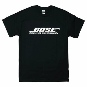 [Mサイズ]Bose（ボーズ） スピーカーブランドロゴ クラブ／DJ Tシャツ ブラック ブラック