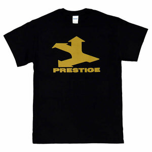 [Lサイズ]Prestige（プレスティッジ）Records ヴィンテージロゴ ジャズレーベルTシャツ ブラック