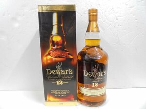 【86】Dewar's デュワーズ 12年 スコッチウイスキー 43% 1000ml 箱付き 未開栓