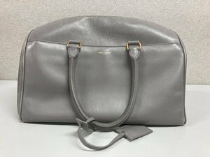 1円～サンローランパリ クラシックダッフル6　2Wayショルダーバッグ　レザー　グレー