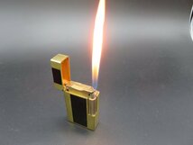 【76】1円～S.T.Dupont デュポン ガスライター ゴールドカラー ライン１L 火花確認・着火確認 現状品 ジャンク品_画像8