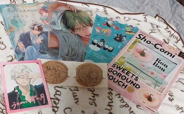 付録色々 まとめ売り Sho-Comi 別マ クリアファイル ポストカード コースター スイーツゴーラウンドポーチ ポーチ