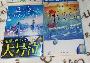 この恋は世界でいちばん美しい雨　宇山佳佑　この冬いなくなる君へ　いぬじゅん　渾身の最新作　少し色落ちあり　　小説　本