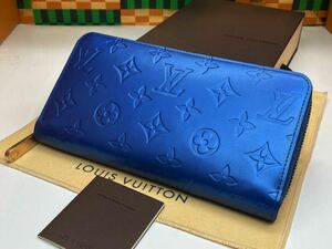 1円◇極美品◇LOUISVUITTON◇ヴェルニ◇ノワゼット◇モノグラム◇ジッピーウォレット◇艶消し◇メタリックブルー◇ルイヴィトン◇長財布◇