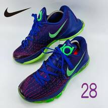 【Bランク】【現状美品】【洗濯除菌済】NIKE Kevin Durant 8 VIII ／Purple/Green　(749375-535)　28　US10_画像1