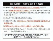 西武ホールディングス 株主優待 共通割引券 10枚セット ◇有効期間 2024.11.30 ◇特定記録_画像2