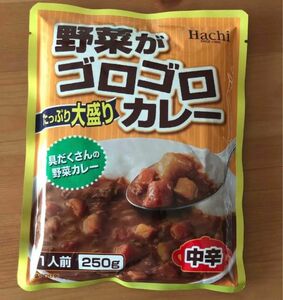 届いてすぐ食べられる！野菜がゴロゴロカレー中辛250g×2袋レトルトカレー ハチ食品