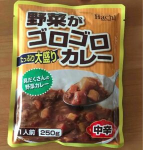 【5袋】届いてすぐ食べられる！野菜がゴロゴロカレー中辛250g 5袋まとめ売り