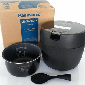 【2023年製】1円 通電OK Panasonic パナソニック 圧力IHジャー 炊飯器 5合炊き SR-NA102 竈窯 無水 低温 調理鍋 キッチン 家電 MA577