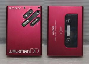 SONY portable * cassette player Walkman WM-DD( red ) beautiful goods . damage goods . Junk!