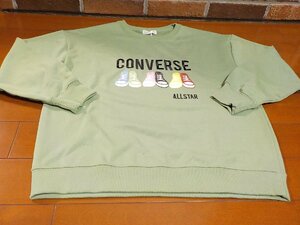 新品　CONVERSE　コンバース　レディース　トレーナー　サイズL　フロッキープリント　510円発送可　切手可