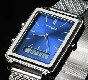 新品1円 逆輸入カシオ 腕時計 CASIO 美しいライトブルーメタリック レトロなデジアナ仕様 アラーム クロノグラフ メンズ ボーイズ 30m防水