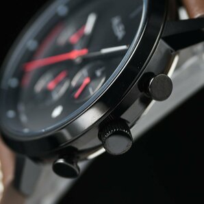 新品1円 セイコーALBA 逆輸入 50m防水 クロノグラフ 本革ベルト ブラック＆ブラウン メンズ 入手困難 アルバ 日本未発売 SEIKO 腕時計の画像9