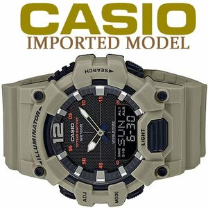  новый товар 1 иен реимпорт Casio самый новый продукт 10 год батарейка установка 100m водонепроницаемый хаки World Time & хронограф & сигнализация наручные часы новый товар мужской в Японии не продается 