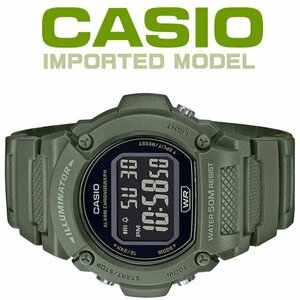  новый товар 1 иен реимпорт Casio легкость 40g 7 год батарейка установка черный . вращение жидкокристаллический цифровой 50m водонепроницаемый хаки оливковый зеленый очень редкий в Японии не продается не использовался новый продукт CASIO