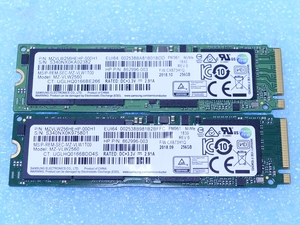 256GB 2枚セット SAMSUNG MZVLW256HEHP-000H1 NVMe M.2 PCIe PM961