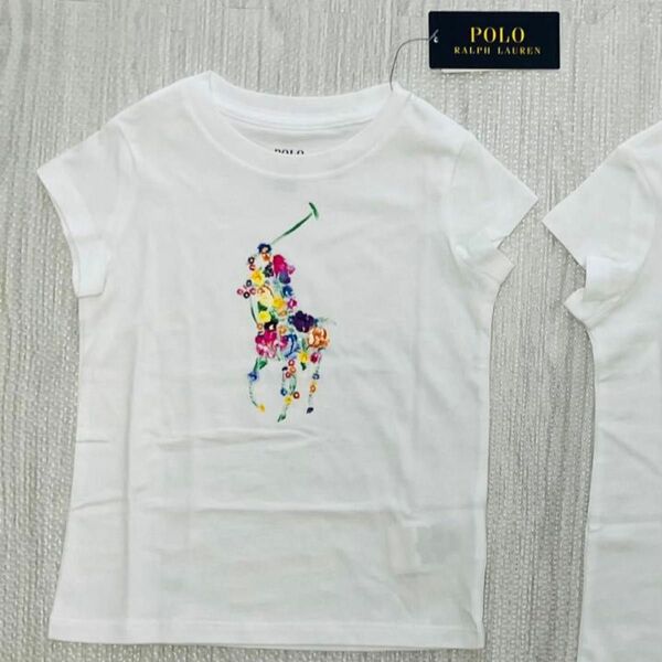 【タグ付】ラルフローレン 花柄 ロゴ Tシャツ 90cm