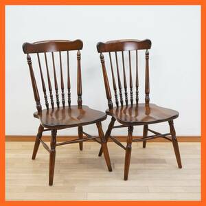 Higashi -ha: [Каримоку мебель] Столовое кресло натурального дерева 2 набор ног CC2335NK Колониальное ореховое цвето