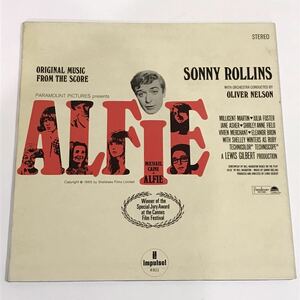 初回オレンジx黒ラベルUSオリジナル盤”VAN GELDER”刻印入 グロスコーティングジャケット SONNY ROLLINS/ALFIE on IMPULSE! KENNY BURRELL